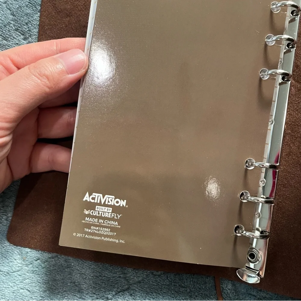 Call of Duty WWII Leatherette Journal 6-Ring Binder Activision CultureFly Brown